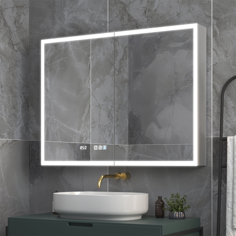 Seevers 40'' W 30'' H Frameless Medicine Cabinet with Mirror and 6 Adjustable Shelves