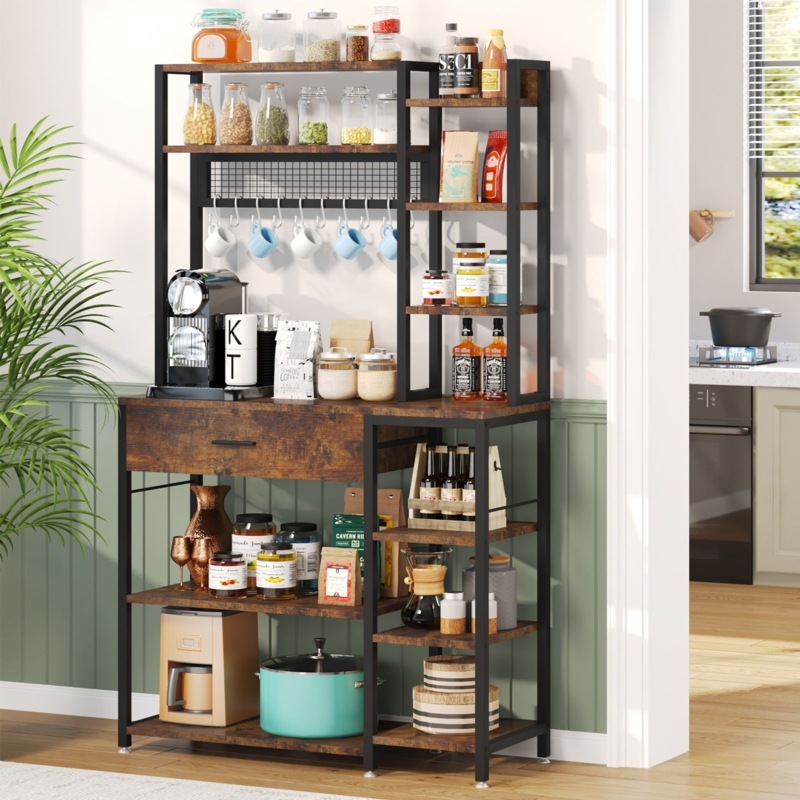 Shaka 39.4'' Steel Standard Baker's Rack with Microwave Compatibility