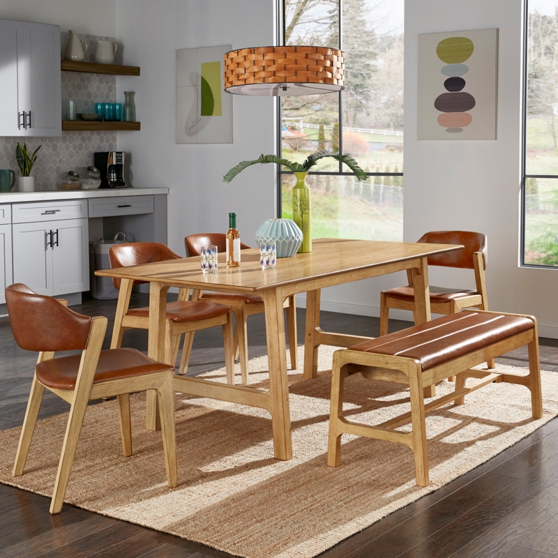Skovde 6 - Piece Trestle Dining Set