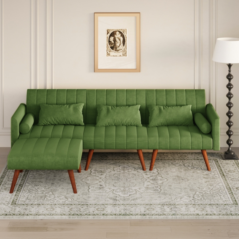 Suffield 102.8'' Velvet Reclining Sofa