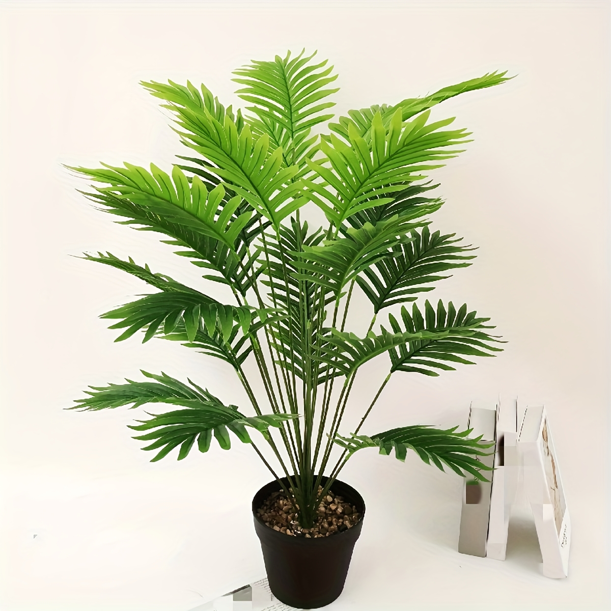 Temu1pc Artificial Palm Plants Leaves, Faux Fake Tropical Large Palm Tree Leaves Imitation Leaf Artificial Plants, Tropical Wedding Floral Arrangement Indoor Outdoor Decoration, Aesthetic Room Decor, Home Decor