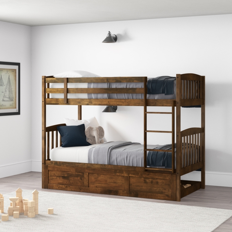Thomson Kids Twin Over Twin Over Twin Bunk Bed with Trundle