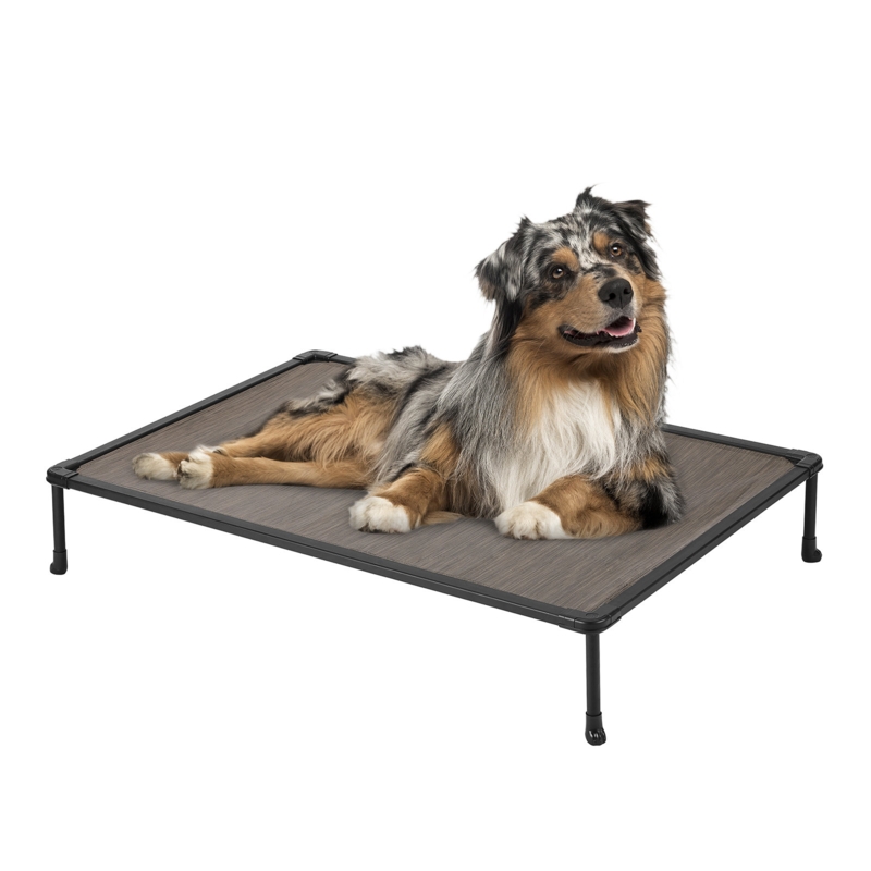 Tucker Murphy Elevated Bed Chewproof Cooling Raised Dog Cots Beds, Outdoor Metal Frame Pet Training Platform