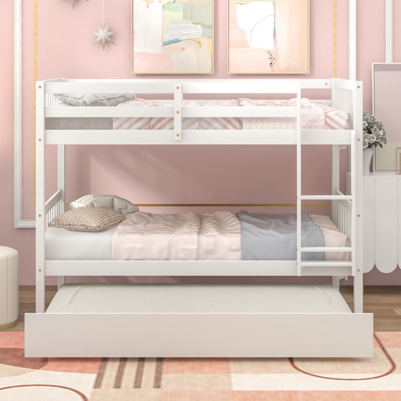 Twin Over Twin Bunk Bed with Trundle
