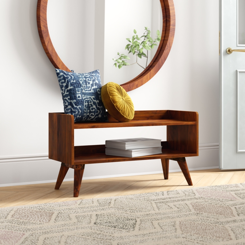 Uwais Solid Wood Storage Bench