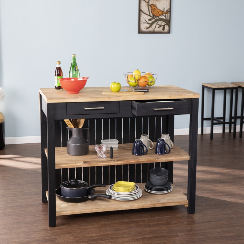 Vandermark Solid Wood Kitchen Island Set