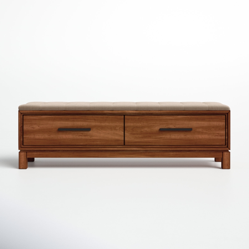 Wrightia Polyester Blend Upholstered Storage Bench