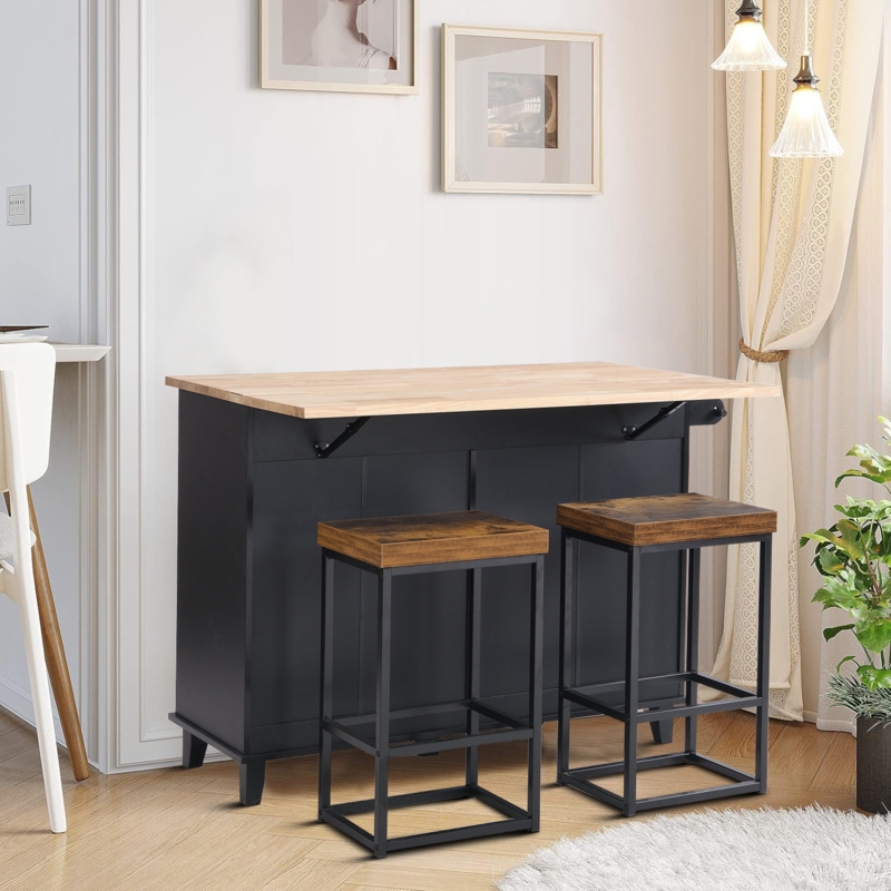 Xhemal MDF Kitchen Island Set