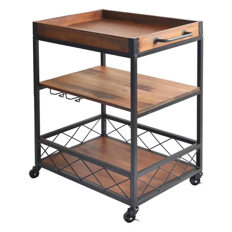 Yamisha Metal Kitchen Island Set