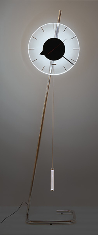 Z 76.5'' H Metal Floor Clock