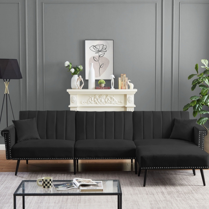110.31'' Velvet Modern Living Room Sofa Comfy Couch