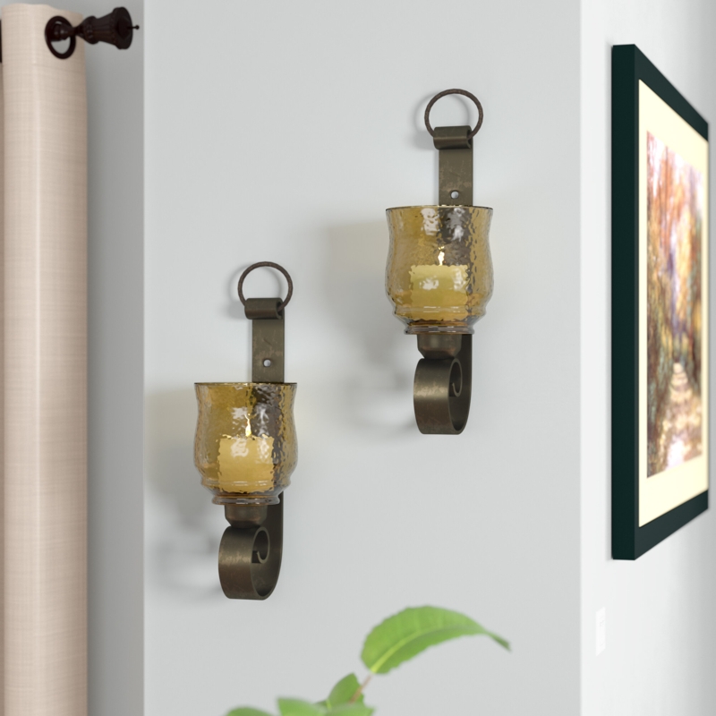 18'' H Wall Wall Sconce with Candle Included