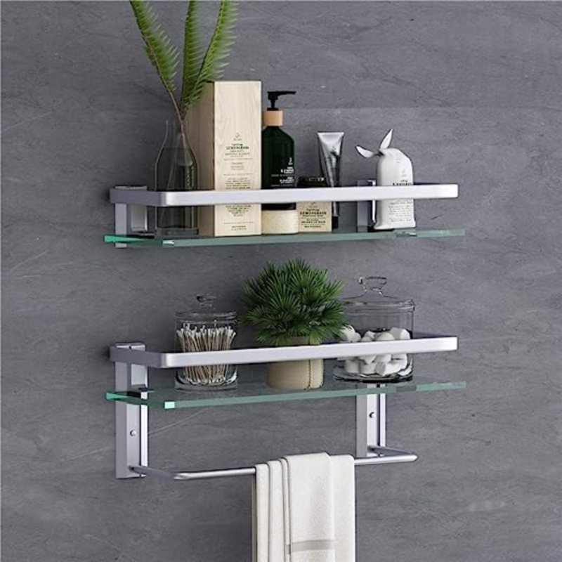 2 Piece Glass Floating Shelf
