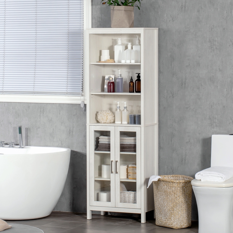 20.75" W x 63.75'' H x 11.75" D Linen Cabinet