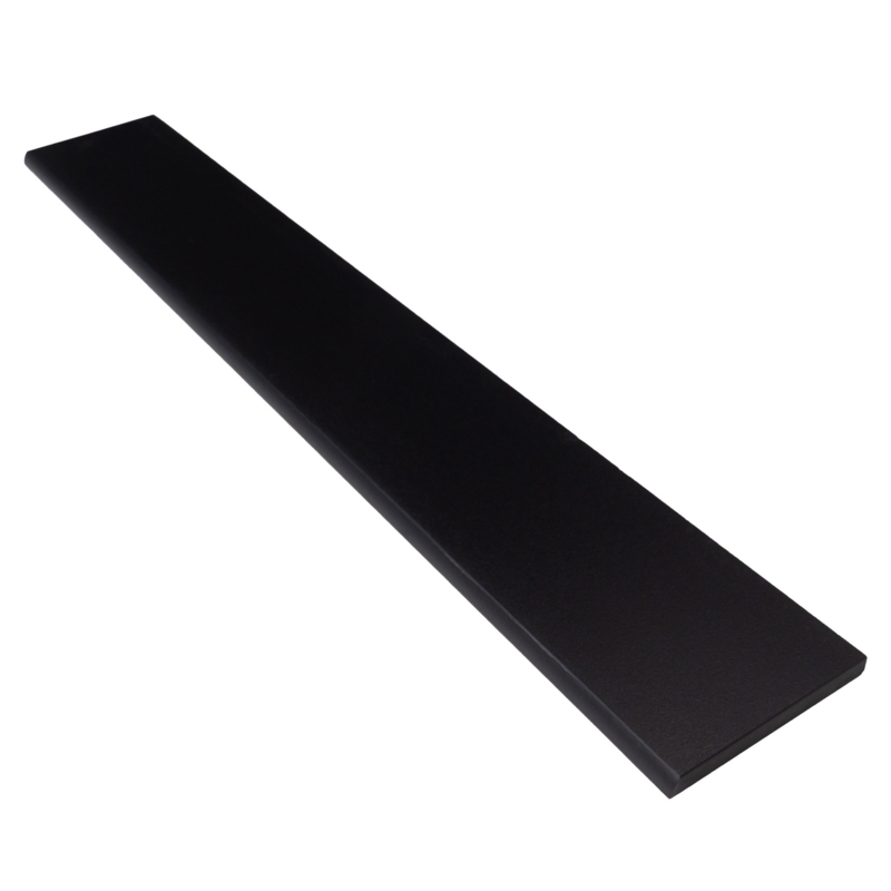 24" x 4" Matte Porcelain Bullnose Tile Trim in Absolute Black