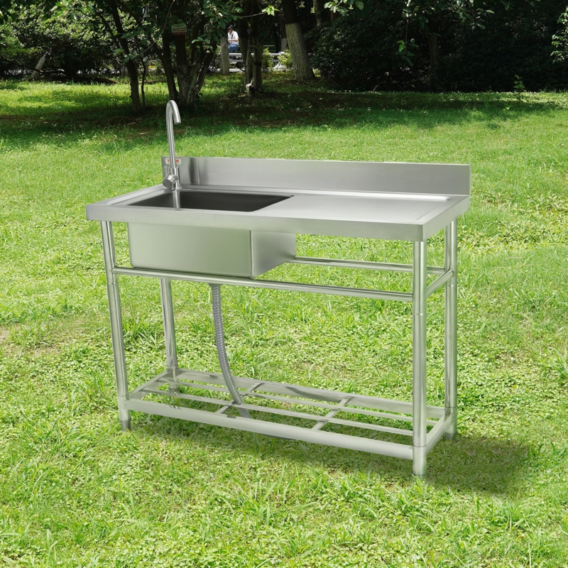 39.4" L x 19.6" W Free Standing Laundry Sink with Faucet