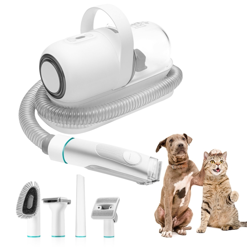 5-in-1 P1 PRO 9000Pa Pet Grooming Vacuum Kit Pet Fur Cleaner Professional Pet Hair Clipper