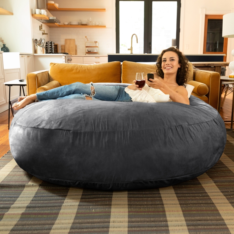 White Fluffy Bean Bag | Foter