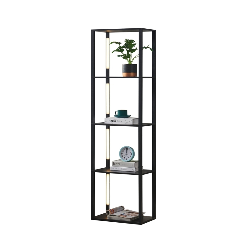 64" Fancy Plus Column Floor Lamp with Shelves and 3-in-1 Dimmable LED