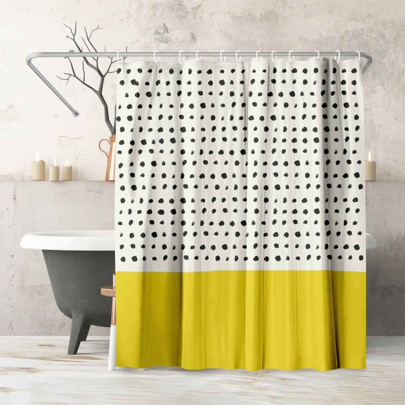 71" x 74" Abstract Shower Curtain , Sunshine by Leah Flores