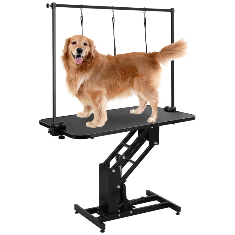 72'' H x 43.3'' W x 23.6'' D Dog Hydraulic Grooming Table