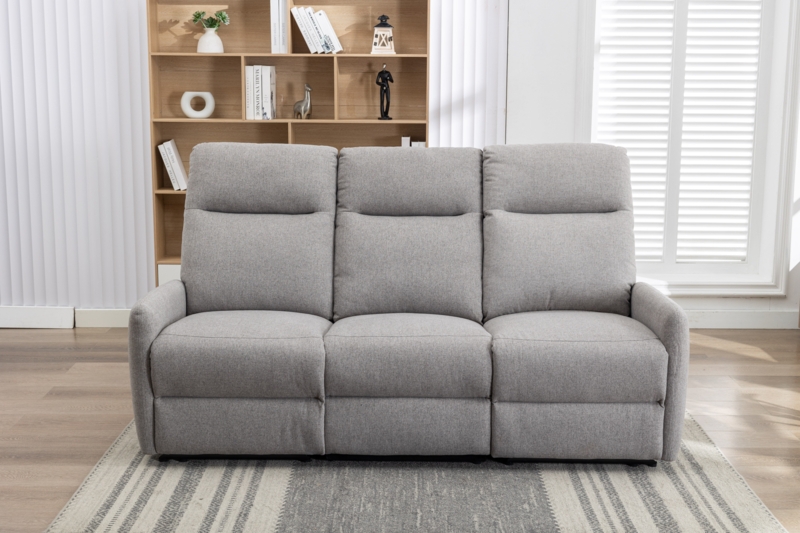 75.6" Skin-Friendly Fabric High Back Upholstered Power Reclining Sofa