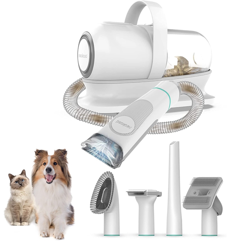 9000Pa Vacuum Pet Grooming Kit 5-in-1 Pet Hair Fur Vacuumable Cleaner Professional Pet Hair Clipper