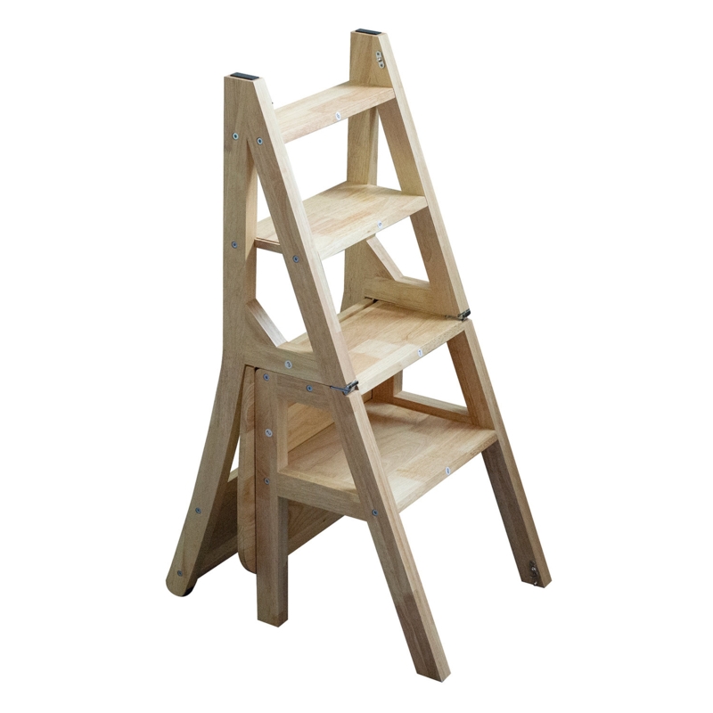 Aaniyah 4 - Step Manufactured Wood Lightweight Folding Step Stool