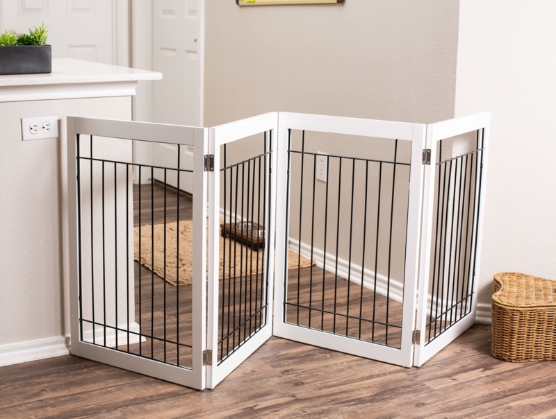 Abernathy Wood Free Standing Pet Gate