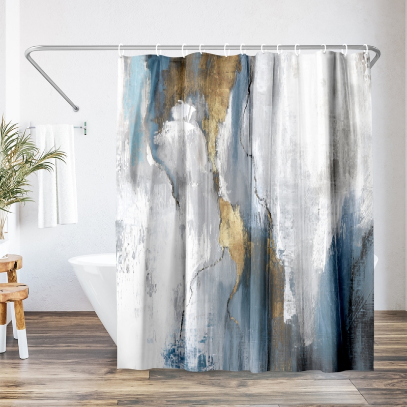 Abstract Shower Curtain Revolving Motion Shower Curtain by PI Creative Art