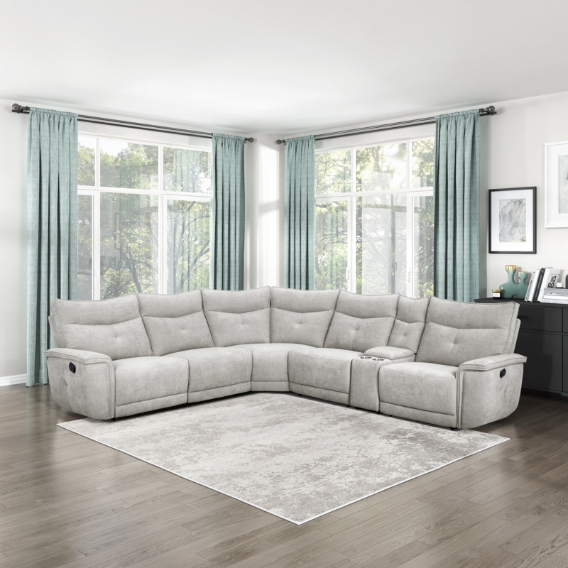 Achernar 6 - Piece Upholstered Reclining Sectional