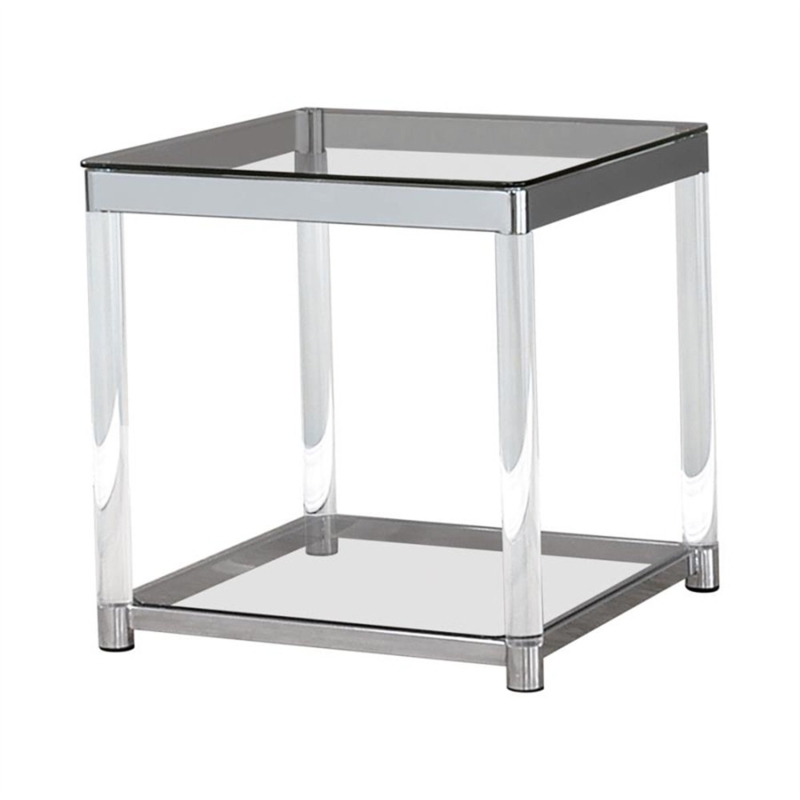 Adamma Glass Top End Table