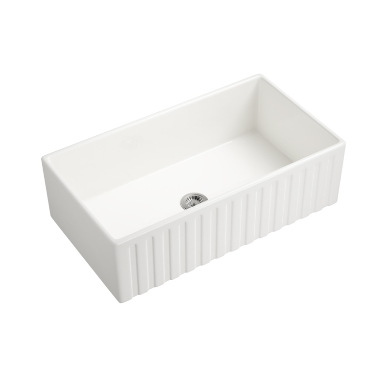 Aidrick 33'' L Farmhouse / Apron Single Bowl Ceramic Kitchen Sink