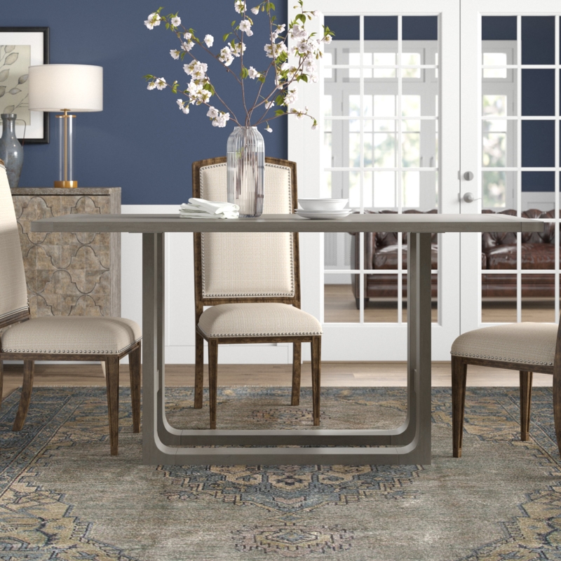 Aleaha Solid Wood Base Dining Table