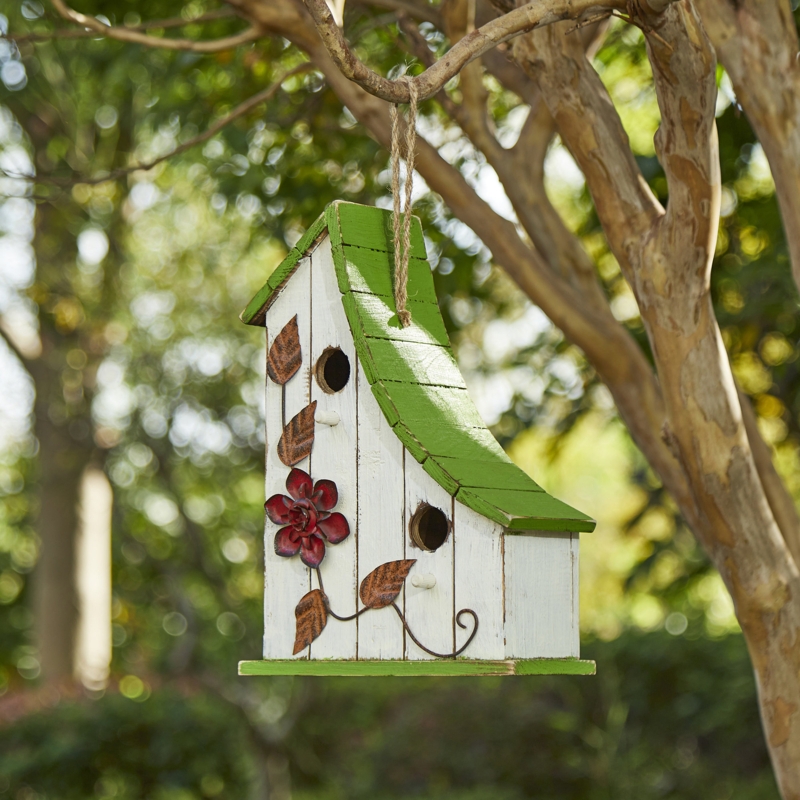 Alexsandra 13'' H x 9'' W x 4.25'' D Hanging Weather Resistant Birdhouse