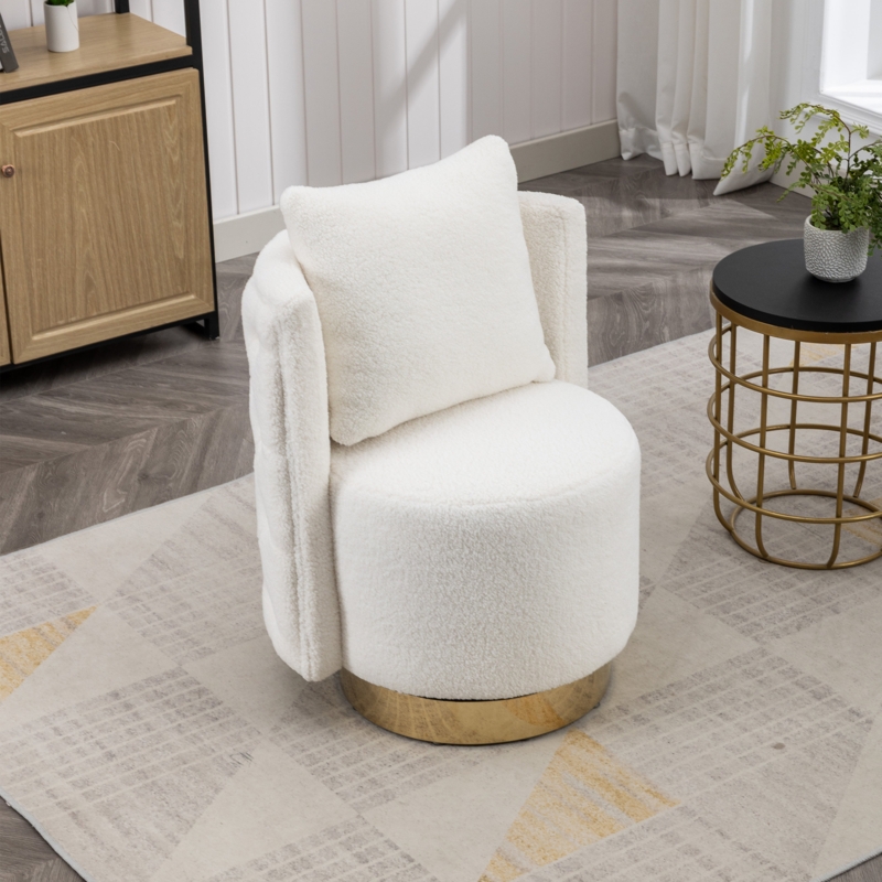 Alphanso Velvet Swivel Barrel Chair