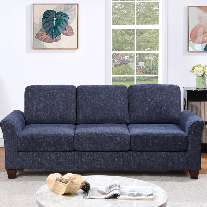 Alzenia 82" Flare Arm Sofa with Reversible Cushions