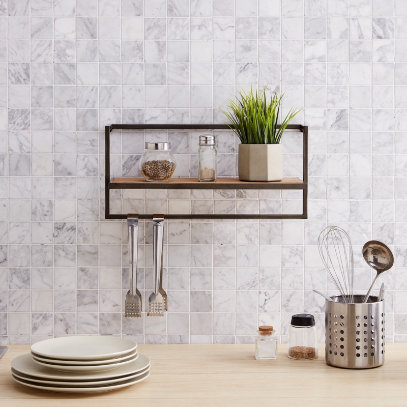 Amaje Accent Shelf with Towel Bar