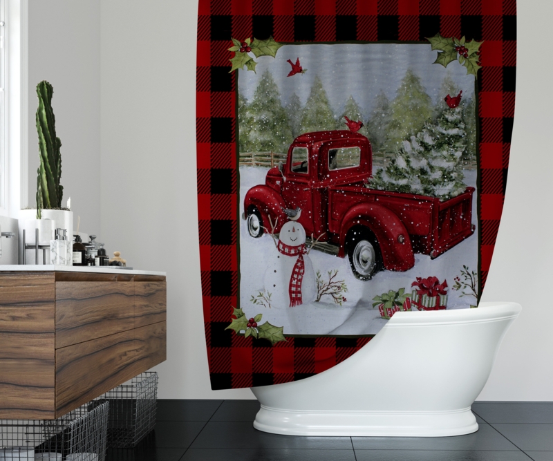 Antonina Plaid Shower Curtain
