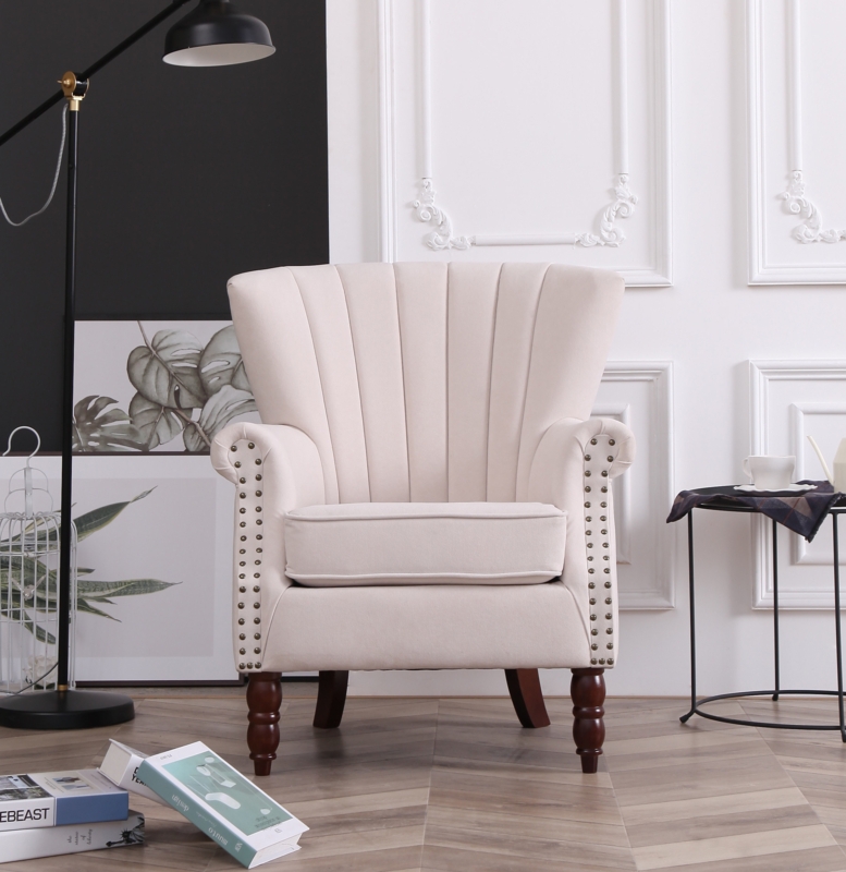 Antwanae Velvet Wingback Chair