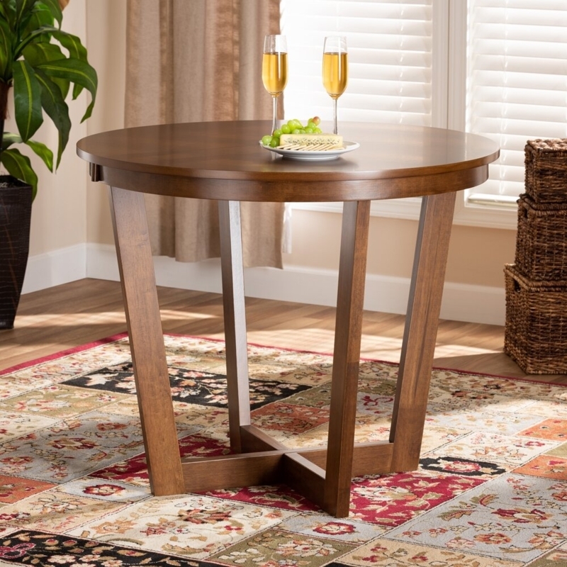 Aouab Round Solid Wood Dining Table