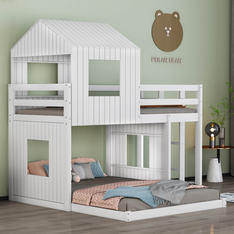 Arrie Kids Twin Over Full Bunk Bed