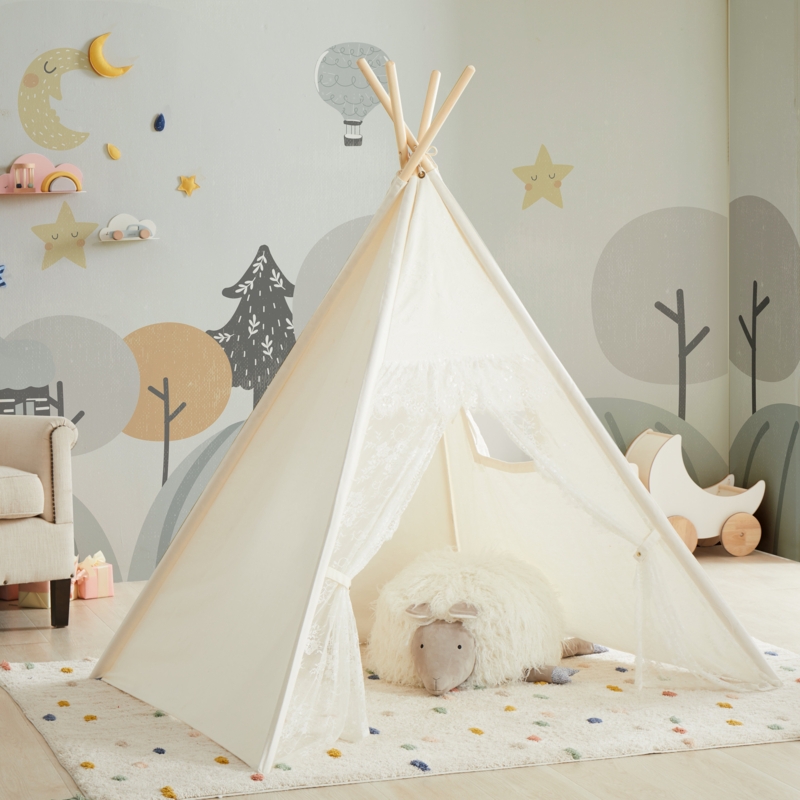Asweets 43.3'' W x 43.3'' D Indoor Triangular Play Tent