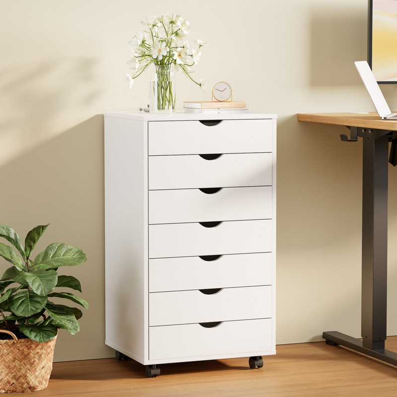Ayani 18.8"W 7-Drawer Mobile Makeup Storage File Cabinet