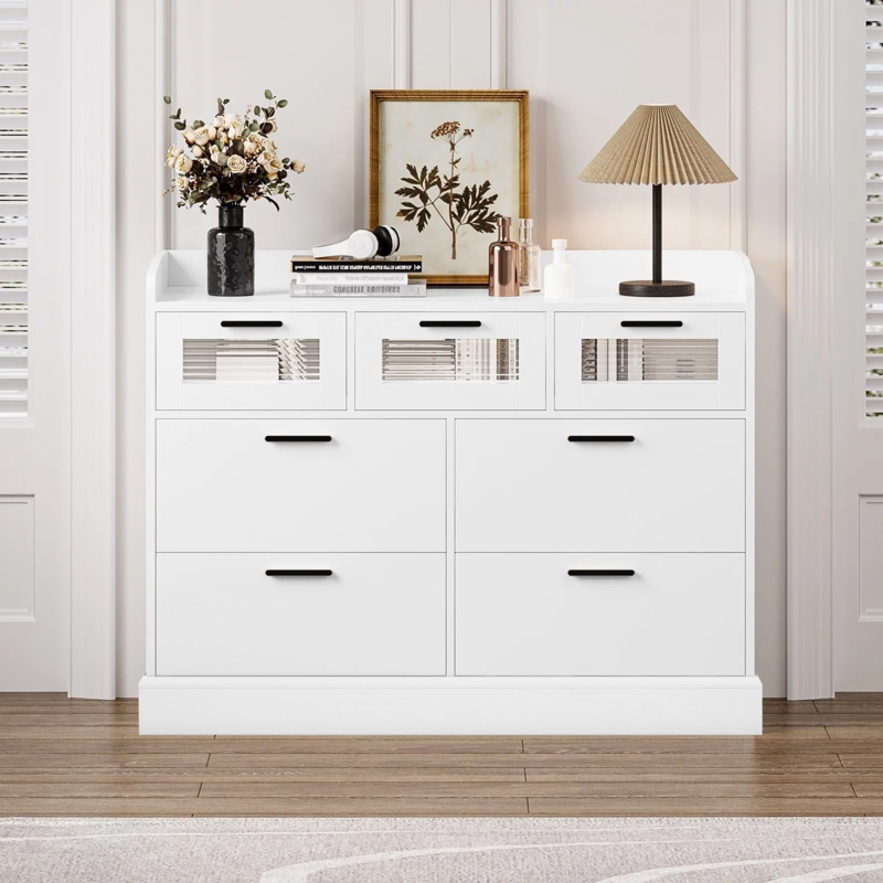 Azel 7 Drawer 44.5" W Double Dresser