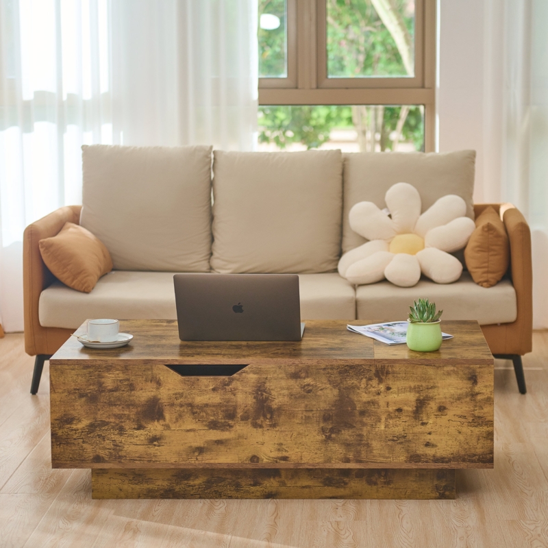 Bartow Lift Top Extendable Coffee Table with Storage