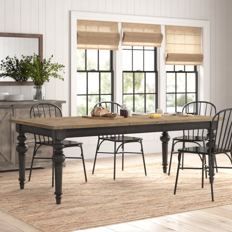 Bauer Extendable Solid Wood Base Dining Table