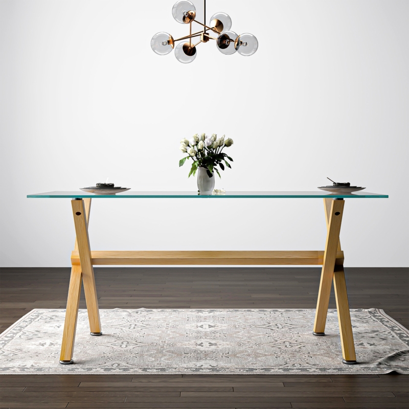Bolatbek 55.1" Trestle Dining Table
