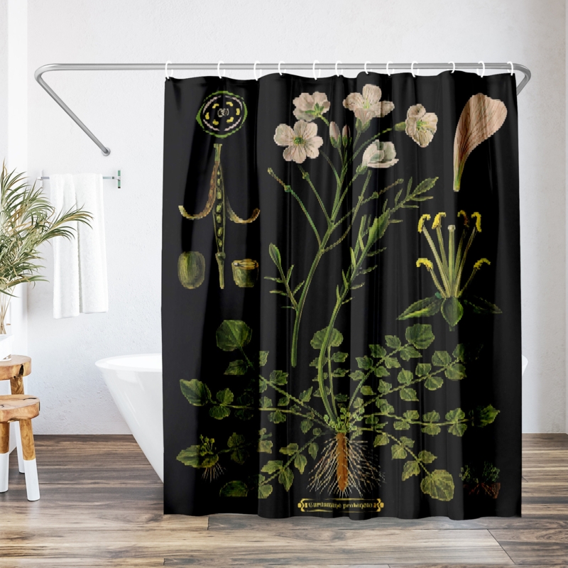 Botanical Shower Curtain Cuckoo Flower by Coastal Print u0026 Design