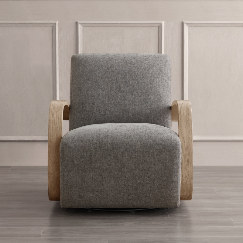 Brehana Upholstered Swivel Armchair